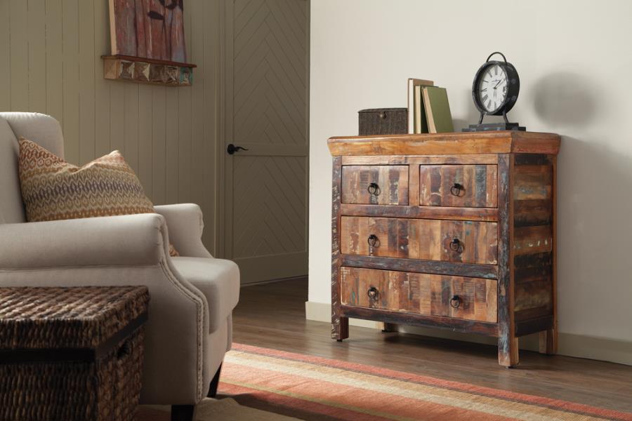 Harper - 4-Drawer Accent Cabinet Reclaimed Wood