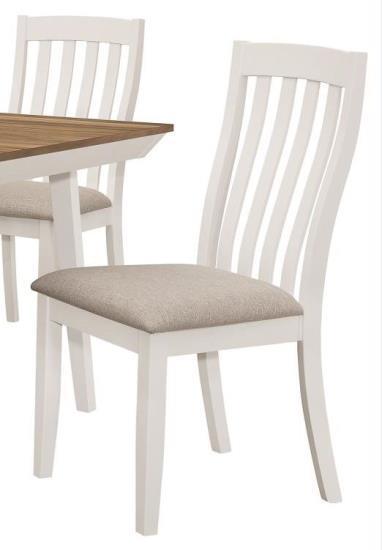 Side Chair (Set of 2) - Off White / Light Brown