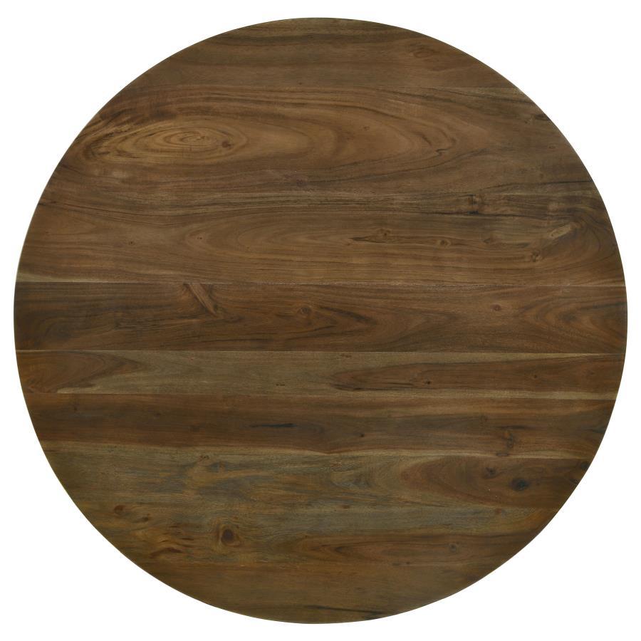 Zack - Round Coffee Table - Smokey Grey and Black
