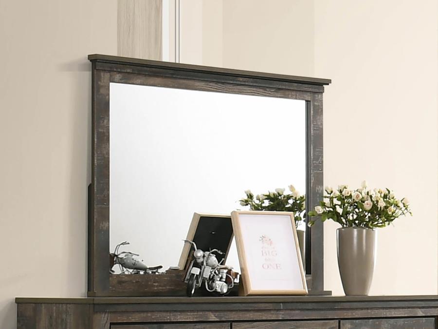 Ridgedale - Dresser Mirror - Weathered Dark Brown