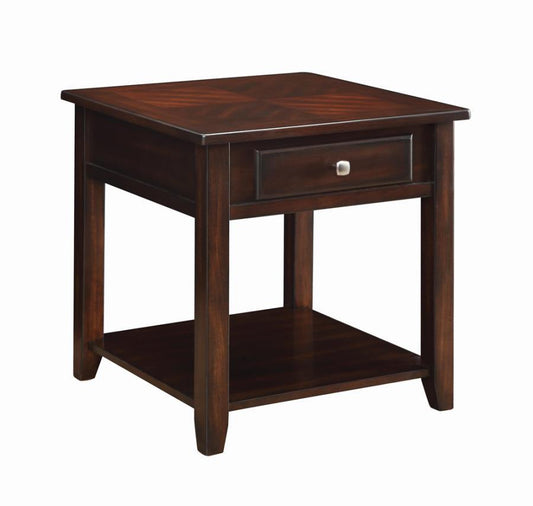 Bradford - Square 1-Shelf End Table - Walnut