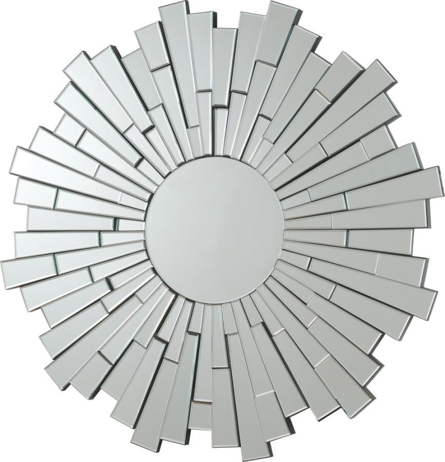 Danika - Sunburst Circular Mirror - Silver