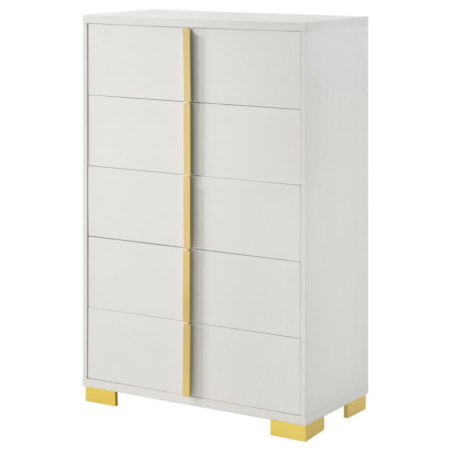 Marceline Chest - White / Gold