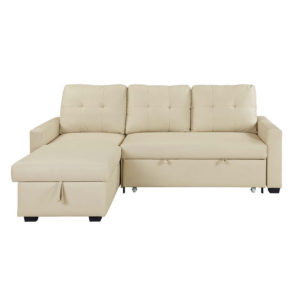 Dafina - Sectional Sofa - Beige Fabric