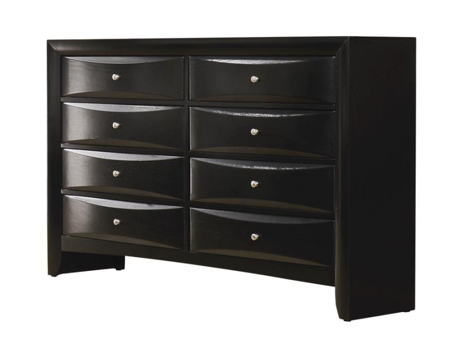 Briana - Rectangular 8-Drawer Dresser - Black