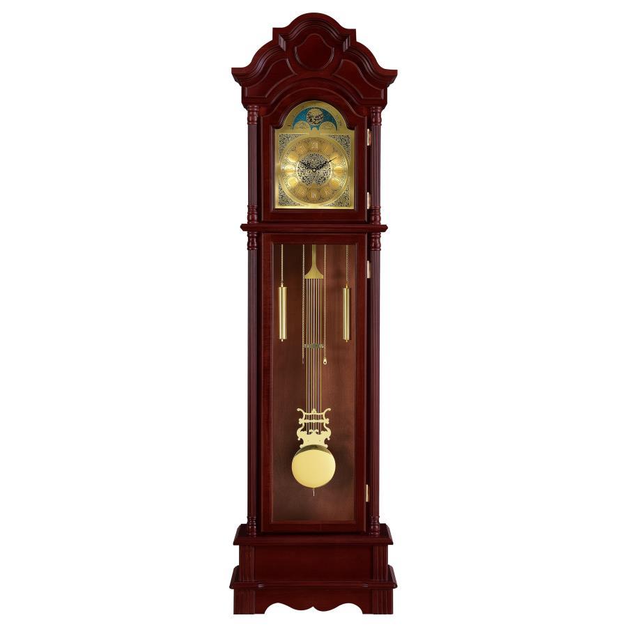Diggory - Grandfather Clock - Brown Red and Clear