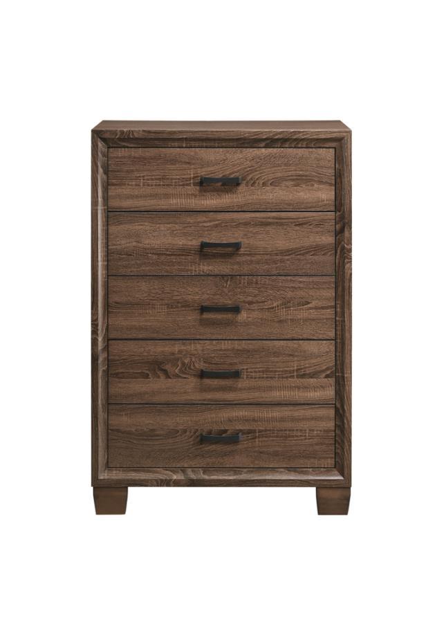 Brandon - 5-Drawer Chest - Medium WArm - Brown
