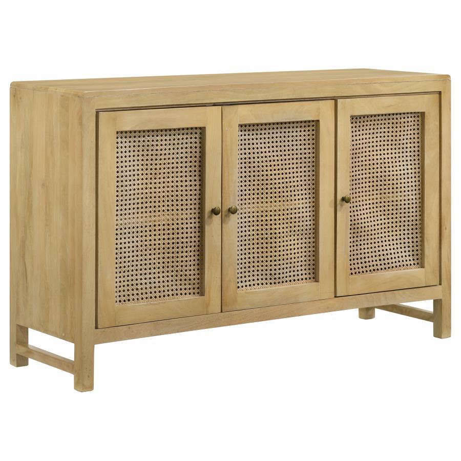 Zamora - Rectangular 3-Door Accent Cabinet - Natural