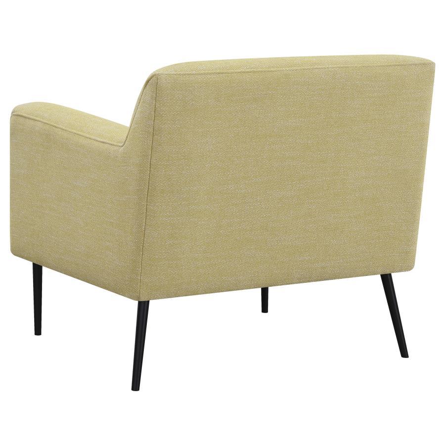 Darlene - Upholstered Track Arms Accent Chair - Lemon