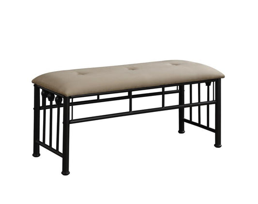 Livingston - Upholstered Bench - Brown and Dark Bronze