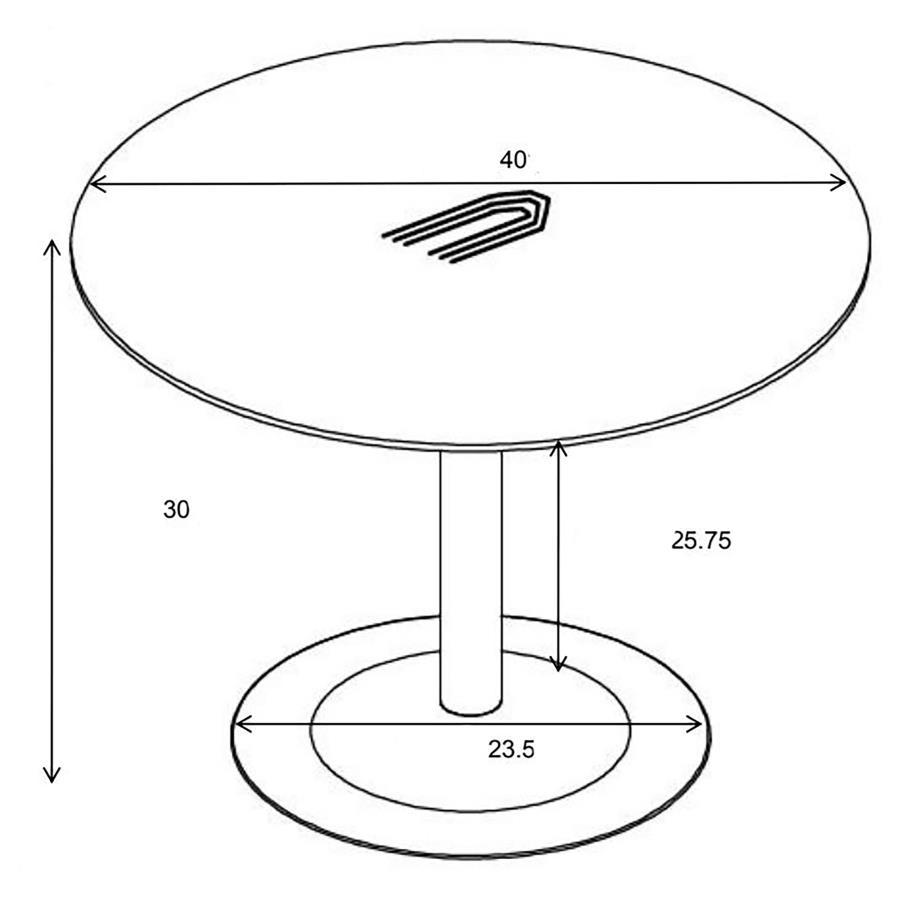 Cora - Round Dining Table - Walnut and Black