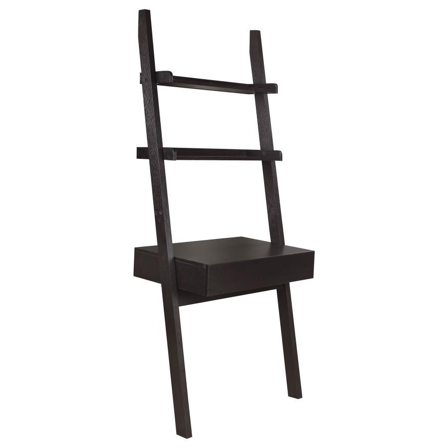 Colella - 3-Piece 1-Drawer Ladder Desk Set - Cappuccino