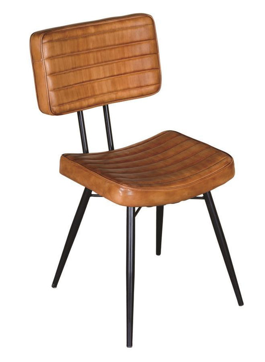 Misty - Padded Side Chairs (Set of 2) - Camel and Black
