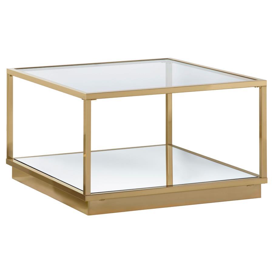Renee - 2-Piece Square Occasional Set - Rose Brass