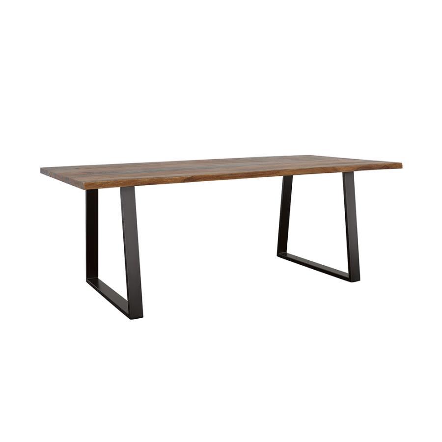 Ditman - Live Edge Dining Table - Grey Sheesham and Black