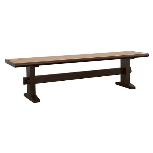 Bexley - Trestle Bench - Natural Honey and Espresso