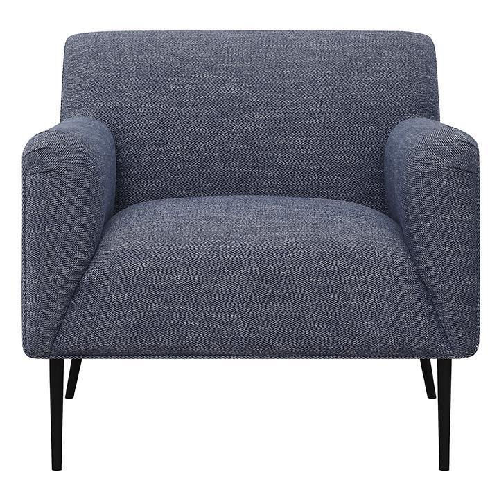 Darlene - Upholstered Tight Back Accent Chair - Navy Blue
