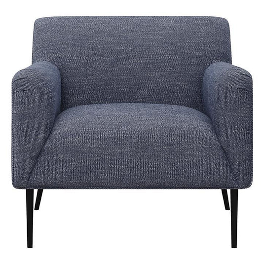 Darlene - Upholstered Tight Back Accent Chair - Navy Blue