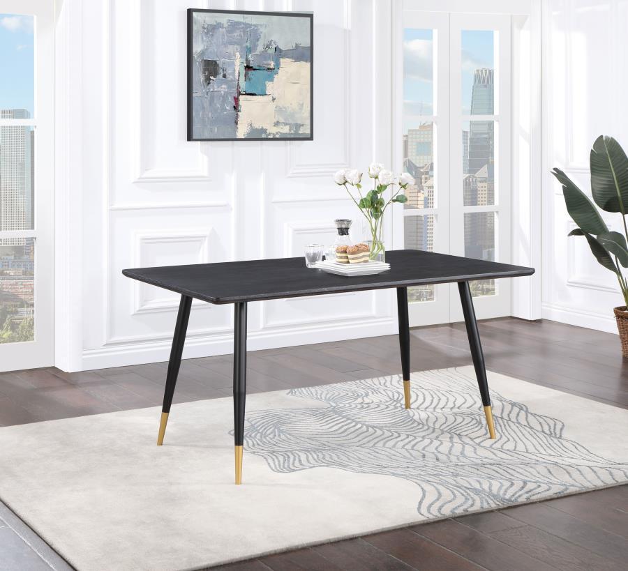 Carson - Rectangular Dining Table - Black and Gold