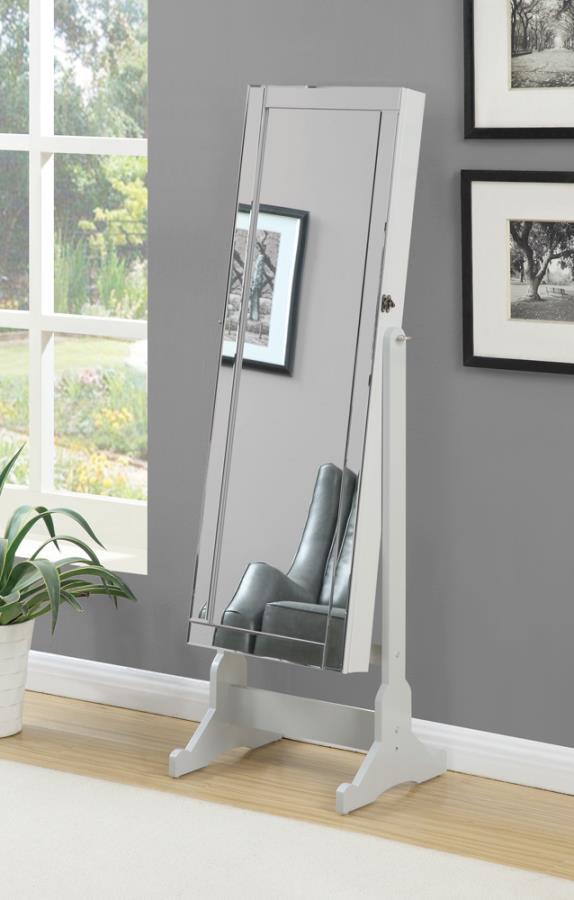 Yvonne - Storage Jewelry Cheval Mirror - Grey