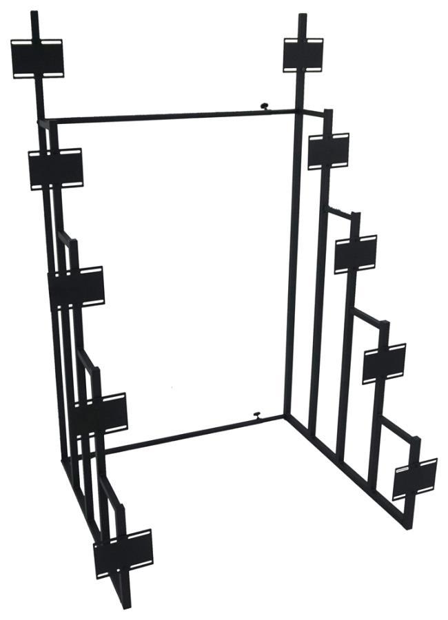Duarto - 5-Tier Headboard Display Rack - Black