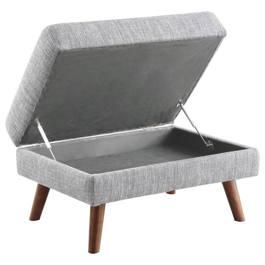Churchill - Ottoman With Tapered Legs Grey