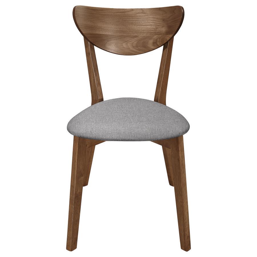 Alfredo - Upholstered Dining Chairs (Set of 2) - Grey and Natural Walnut