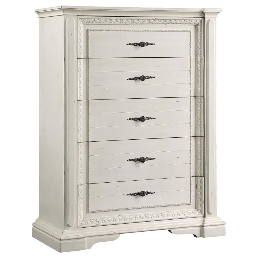 Evelyn - 5-Drawer Chest - Antique White
