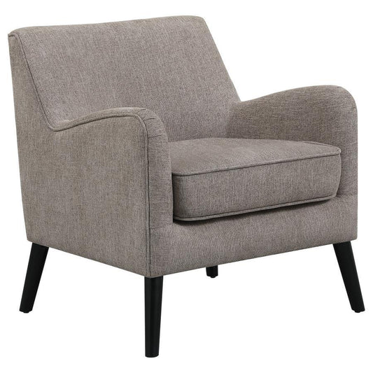 Charlie - Upholstered Accent Chair With Reversible Seat Cushion - Cocoa Brown