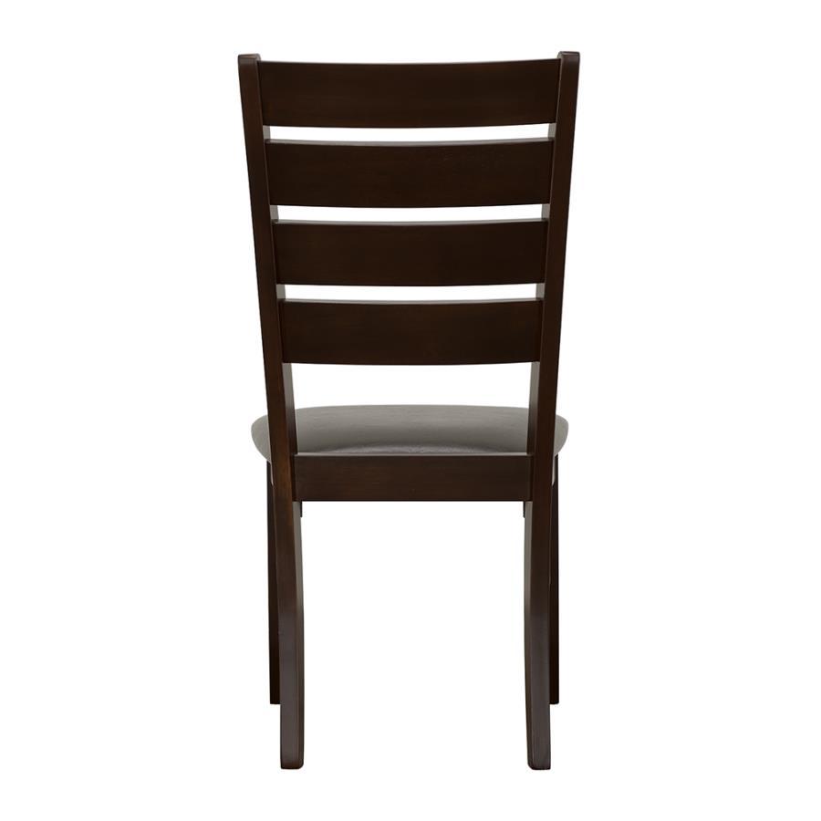 Dalila - Ladder Back Side Chairs (Set of 2) - Cappuccino and Black