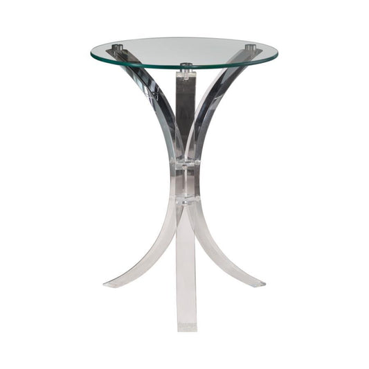 Emmett - Round Accent Table - Clear
