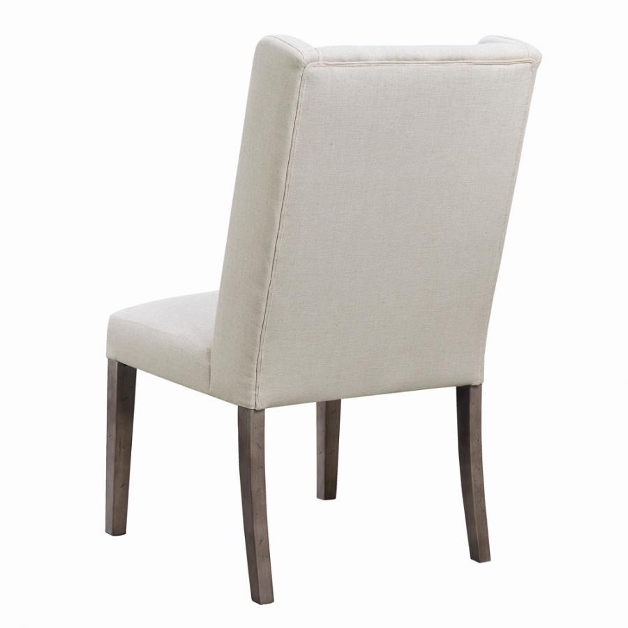 Bexley - Tufted Side Chairs (Set of 2) - Dark Brown and Beige